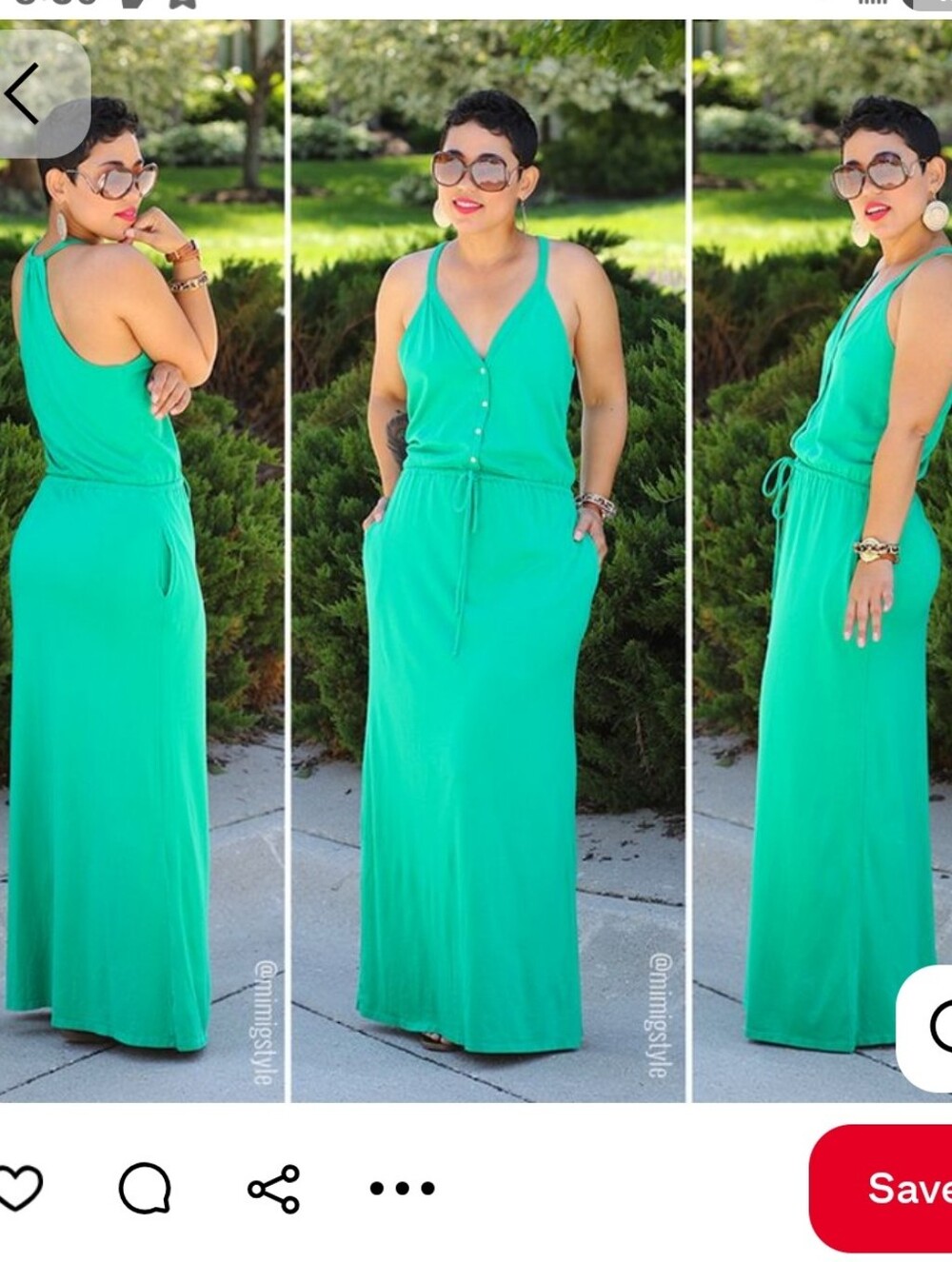 Old Navy Bright Green Sleeveless Maxi